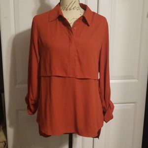 NWOT Cato Burnt orange envelope blouse